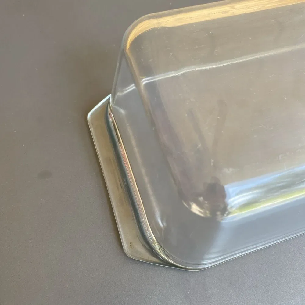 Pyrex Loaf Pan Baking Dish #215 B Clear 9x5x3 Vintage USA 1.5 qt Borosilicate